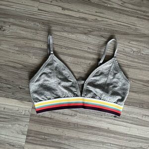 Striped sports bra